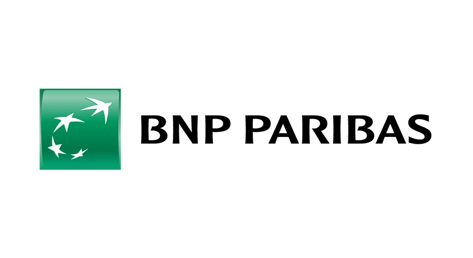 Grünes BNP Paribas Logo mit schwarzem Schriftzug