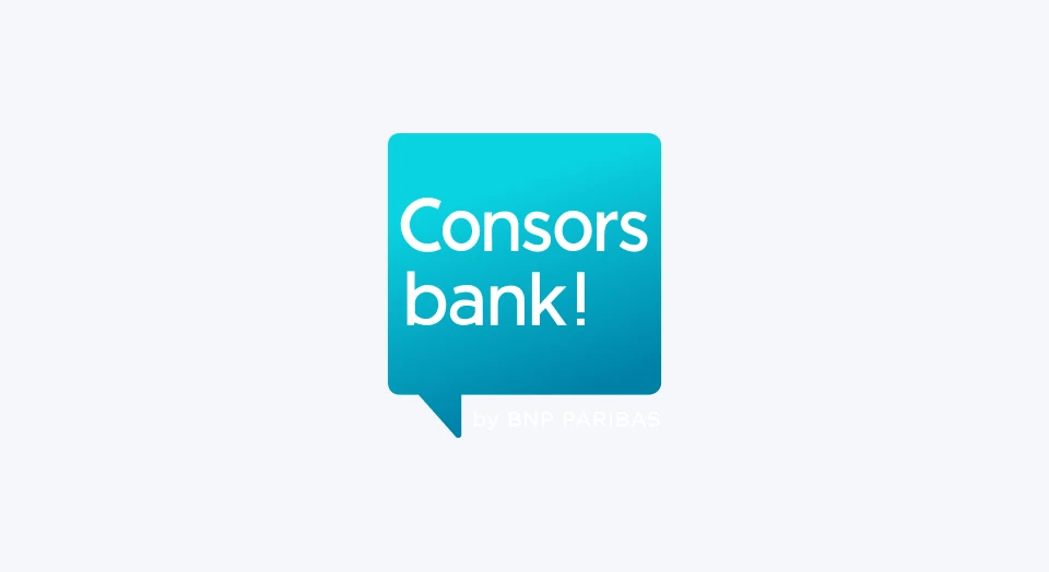 Logo Consorsbank auf hellgrauem Hintergrund