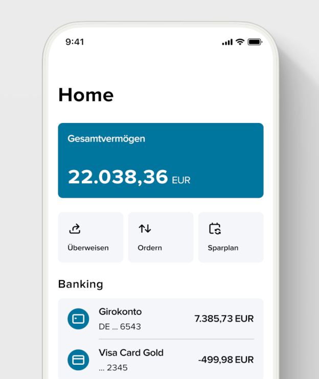 Homebildschirm neue Consorsbank App